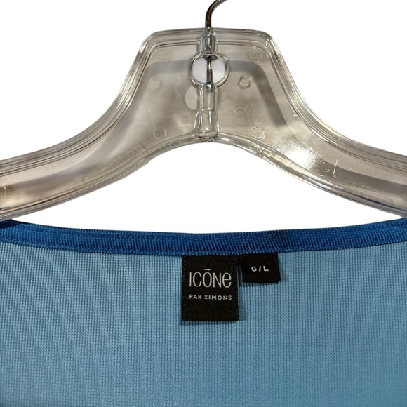 NWOT Icōne by Simons, Chic Stretch Dress, Large, Blue - Picture 4 of 8